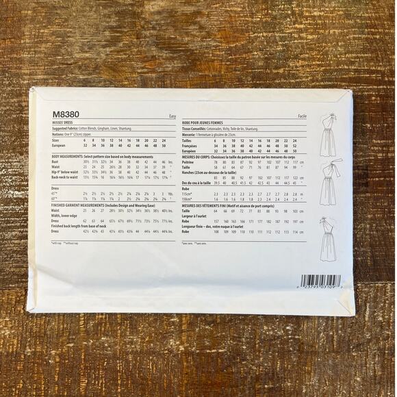 McCalls Sewing Pattern M8380 Retro 1940s One Shoulder Dress 16-24 Plus UNCUT - Picture 2 of 2